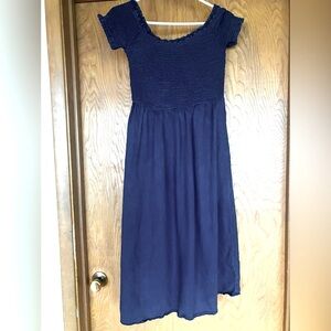 Old Navy smocked denim dress, size M